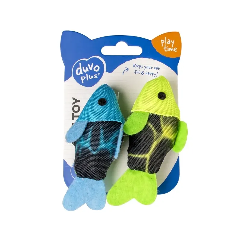 Katzenspielzeug Duvoplus Cat Toy Flash Fische - blau/grün jetzt online