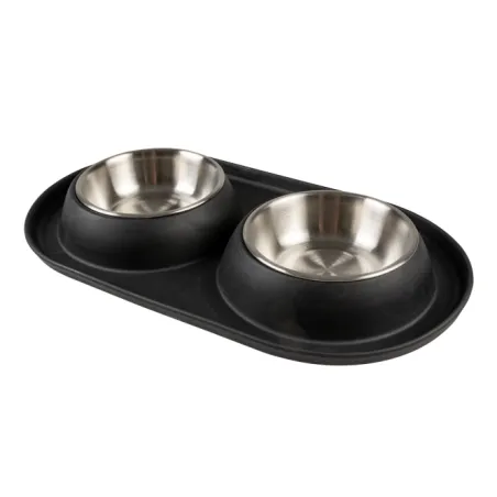 Katzennäpfe & Tränken Duvoplus Dinner-Set Gummi - schwarz - 2 x...