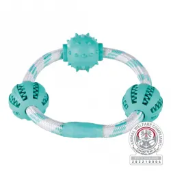 Hundespielzeug & Sport Trixie Denta Fun Seilring mit Bällen jetzt...