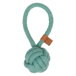 Hundespielzeug & Sport D&D Knotenball mit Schlaufe Harper - blau -...