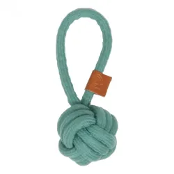 Hundespielzeug & Sport D&D Knotenball mit Schlaufe Harper - blau -...