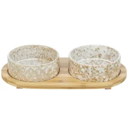 Hundenäpfe & Tränken Trixie Napf-Set, Keramik/Bambus - 2 × 0,3 l...