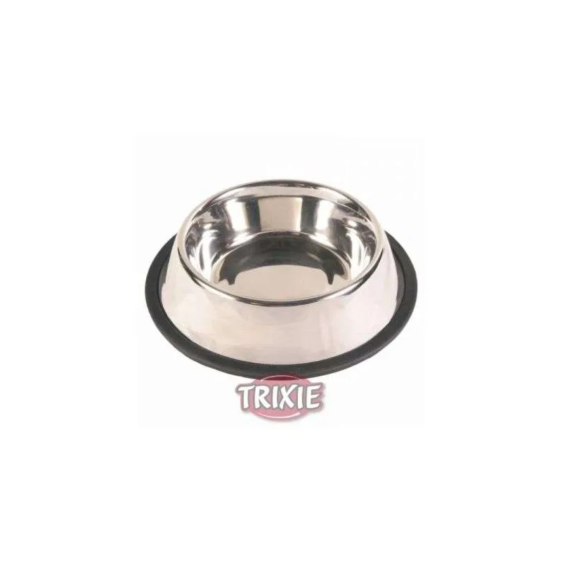 Hundenäpfe & Tränken Trixie Edelstahlnapf mit Gummiring - 0,45 l...