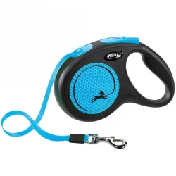 Leinen Flexi New Classic Neon Gurt-Roll-Leine - M / Blau jetzt online