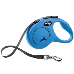 Leinen FLEXI Rollleine New CLASSIC Gurt - 5m, bis 15kg - Blau...