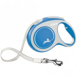 Leinen FLEXI Rollleine New COMFORT Gurt - 5m, bis 60kg - blau...