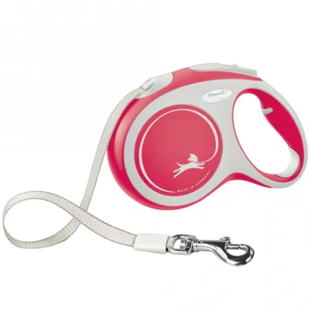 Leinen FLEXI Rollleine New COMFORT Gurt - 5m, bis 60kg - rot jetzt...