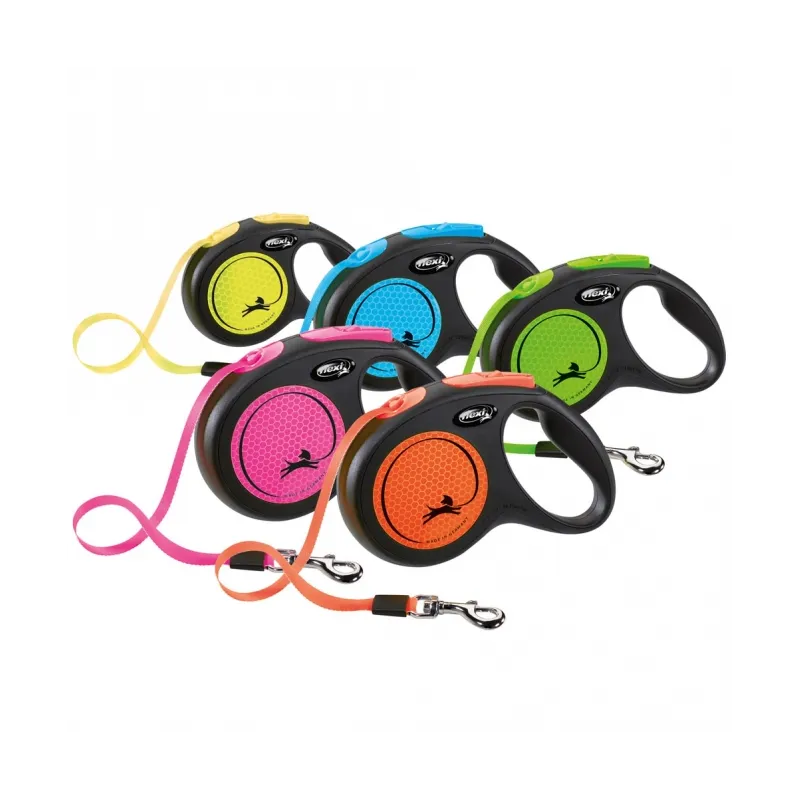 Leinen Flexi New Classic Neon Gurt-Roll-Leine - M / Pink jetzt online
