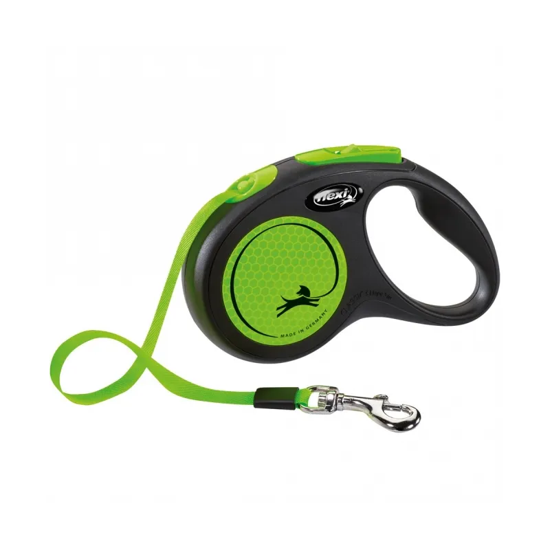 Leinen Flexi New Classic Neon Gurt-Roll-Leine - S / Grün jetzt online
