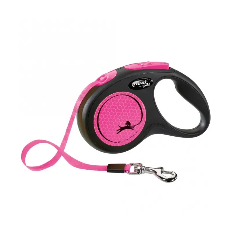 Leinen Flexi New Classic Neon Gurt-Roll-Leine - S / Pink jetzt online