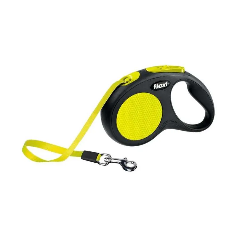 Leinen Flexi New Classic Neon Gurt-Roll-Leine - S / Gelb jetzt online