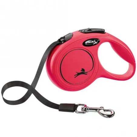 Leinen FLEXI Rollleine New CLASSIC Gurt - 3m, bis 12kg - Rot jetzt...