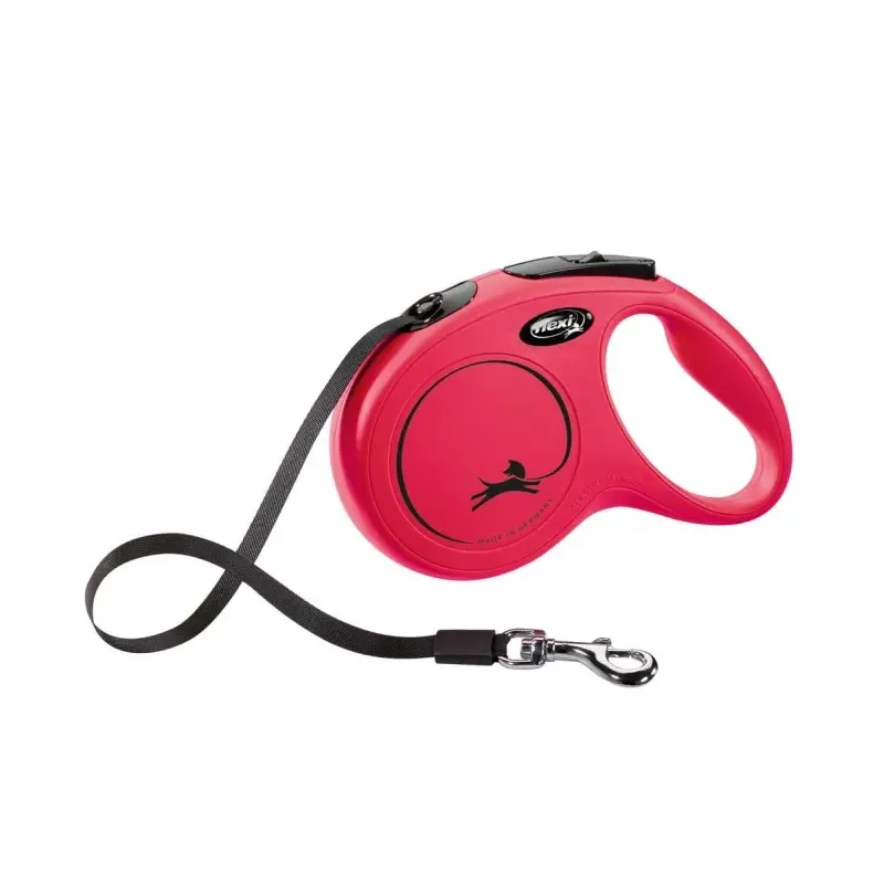 Leinen FLEXI Rollleine New CLASSIC Gurt - 5m, bis 25kg - Rot jetzt...