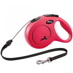 Leinen FLEXI Rollleine New CLASSIC Seil - 8m, bis 20kg - Rot jetzt...