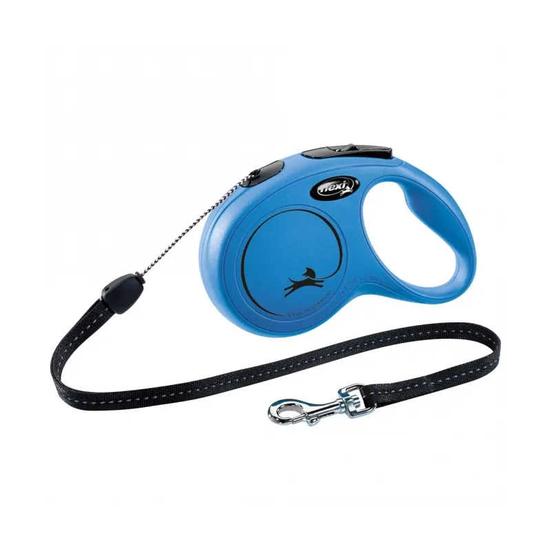 Leinen FLEXI Rollleine New CLASSIC Seil - 8m, bis 12kg - Blau...