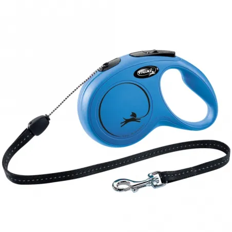 Leinen FLEXI Rollleine New CLASSIC Seil - 8m, bis 12kg - Blau...