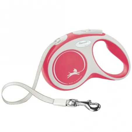 Leinen FLEXI Rollleine New COMFORT Gurt - 5m, bis 15kg - rot jetzt...