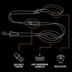 Leinen Duvoplus EXPLOR Ultimate Fit On-The-Road-Leine Safety -...