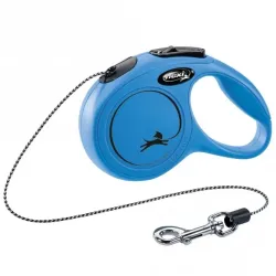 Leinen FLEXI Rollleine New CLASSIC Seil - 3m, bis 8kg - Blau jetzt...