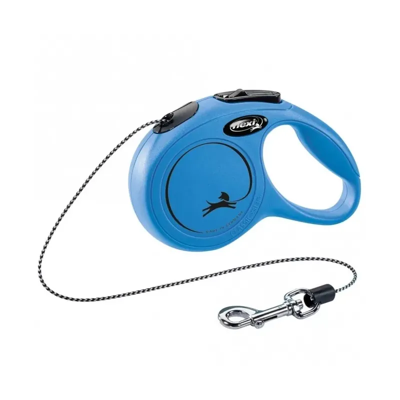 Leinen FLEXI Rollleine New CLASSIC Seil - 3m, bis 8kg - Blau jetzt...