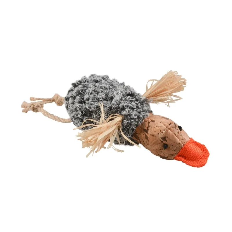 Katzenspielzeug Duvoplus Cat Toy Kork Knister-Ente - grau jetzt online