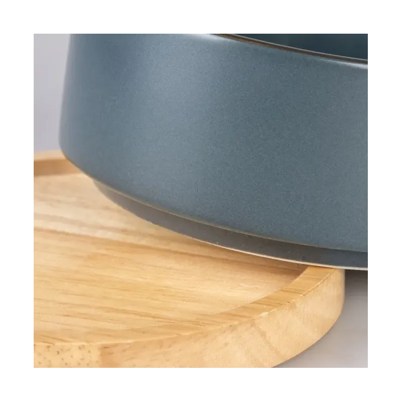 Katzennäpfe & Tränken Duvoplus Keramiknapf Stone Timber blau -...