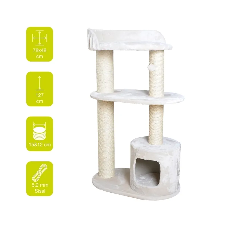 Kratzbäume & -möbel EBI Kratzbaum Bedford 127 - Creme jetzt online