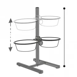 Hundenäpfe & Tränken Karlie Otis Plus - Doppelnapfständer - 1,6 l...