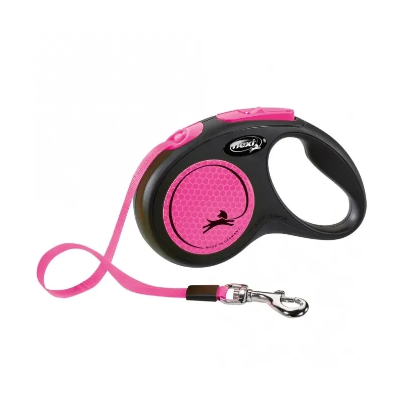Leinen Flexi New Classic Neon Gurt-Roll-Leine - S / Pink jetzt online