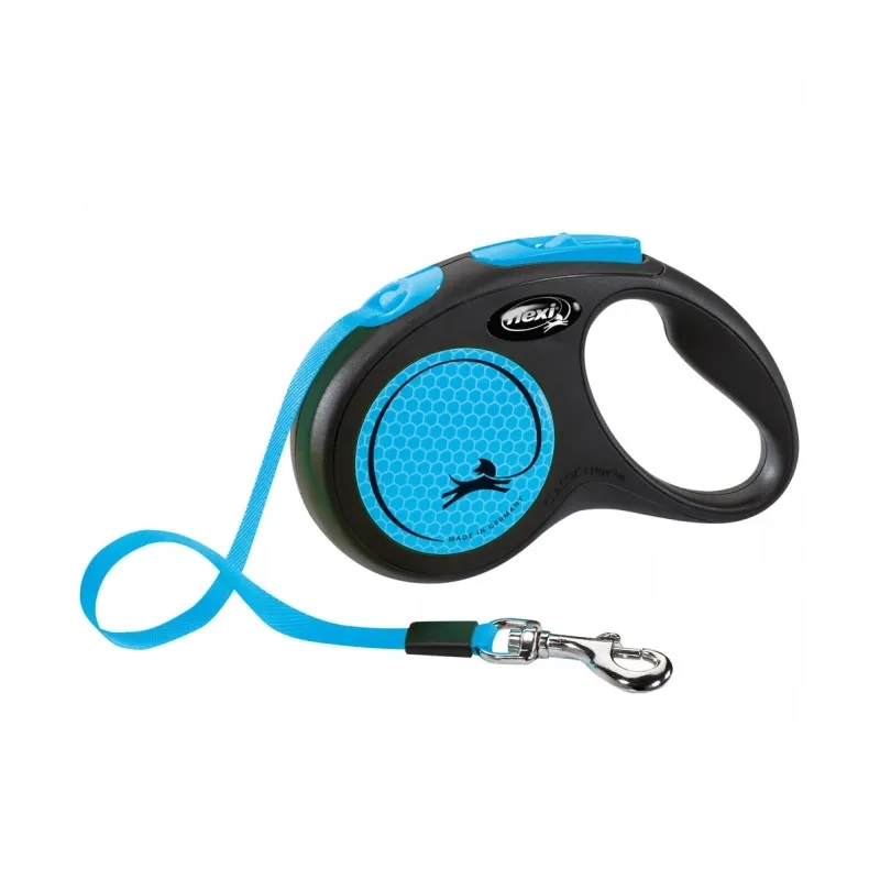 Leinen Flexi New Classic Neon Gurt-Roll-Leine - S / Blau jetzt online