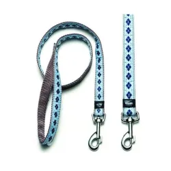 Leinen Karlie Art Joy Plus Leine RHOMBUS - Blau - 100cm x 25mm...