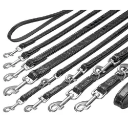 Leinen Karlie BUFFALO KROKO Büffelleder-Leine - Schwarz - 18 mm,...