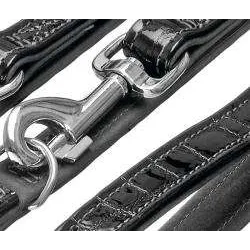 Leinen Karlie BUFFALO KROKO Büffelleder-Leine - Schwarz - 18 mm,...