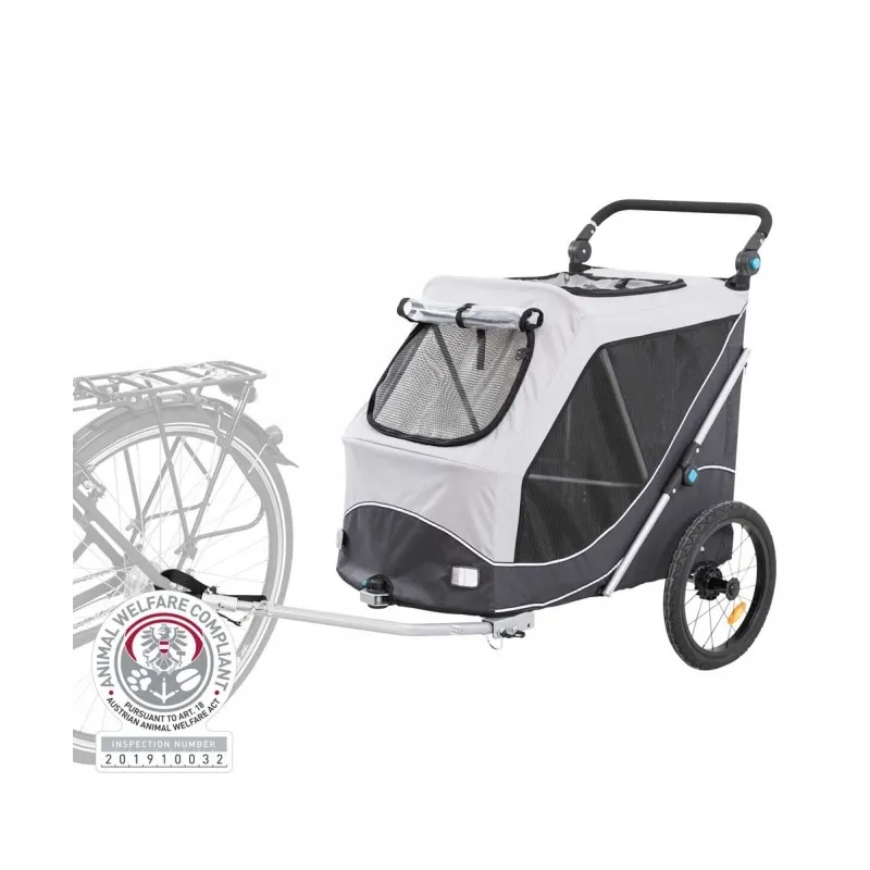 Reise & Transport Trixie Fahrrad-Anhänger für Hunde - grau/schwarz...