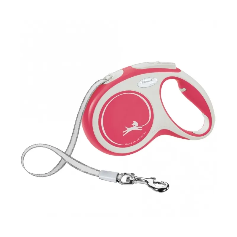 Leinen FLEXI Rollleine New COMFORT Gurt - 5m, bis 25kg - rot jetzt...