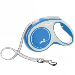 Leinen FLEXI Rollleine New COMFORT Gurt - 5m, bis 25kg - blau...