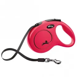 Leinen FLEXI Rollleine New CLASSIC Gurt - 5m, bis 25kg - Rot jetzt...