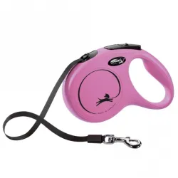 Leinen FLEXI Rollleine New CLASSIC Gurt - 5m, bis 25kg - Pink...