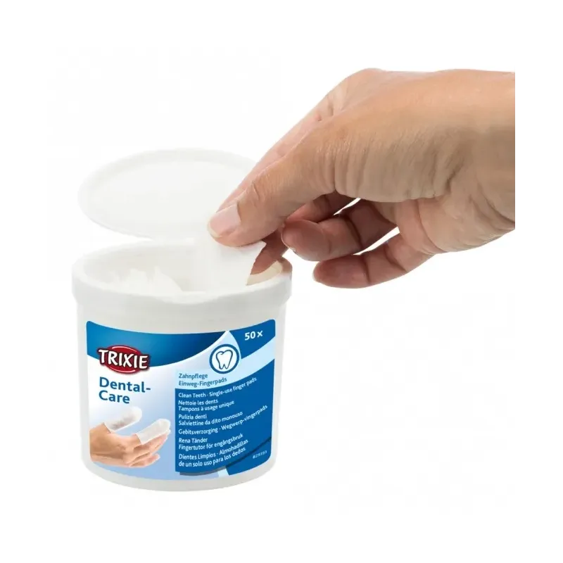 Pflege & Gesundheit Trixie Zahnpflege Einweg-Fingerpads - 50 Stück...