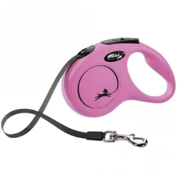 Leinen FLEXI Rollleine New CLASSIC Gurt - 5m, bis 15kg - Pink...