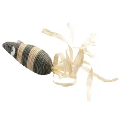 Katzenspielzeug Duvoplus Cat Toy Rope Maus mit Maisschnüren - grau...