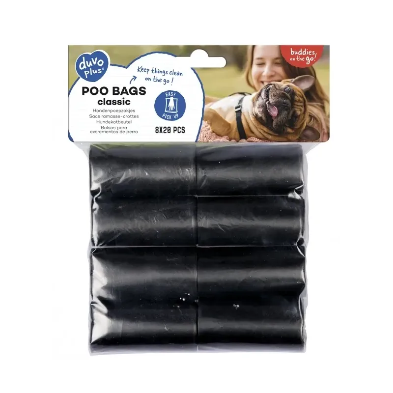 Unterwegs Duvoplus Hundekotbeutel classic schwarz - 4 x 20 Stück...