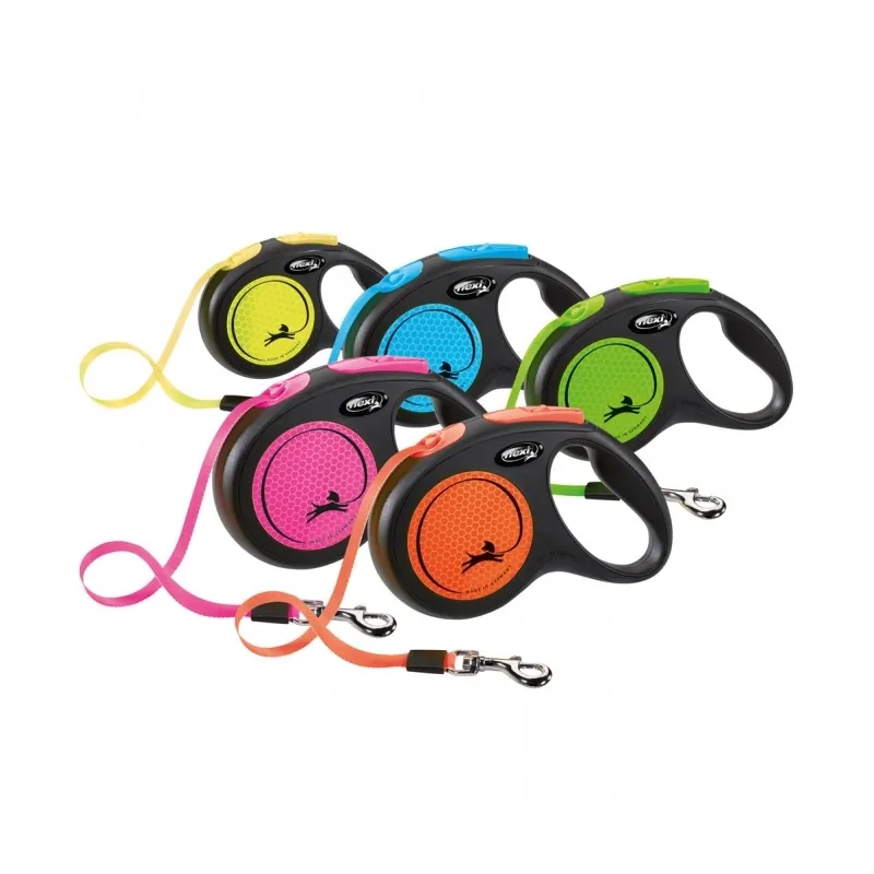 Leinen Flexi New Classic Neon Gurt-Roll-Leine - M / Pink jetzt online