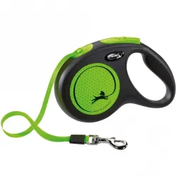 Leinen Flexi New Classic Neon Gurt-Roll-Leine - M / Grün jetzt online