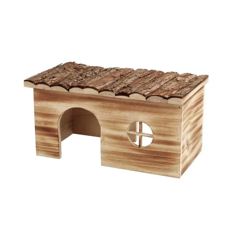 Ausstattung & Zubehör Trixie Holzhaus Grete, geflammt mit 2...