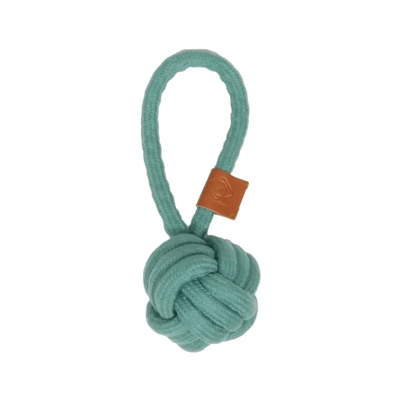 Hundespielzeug & Sport D&D Knotenball mit Schlaufe Harper - blau -...