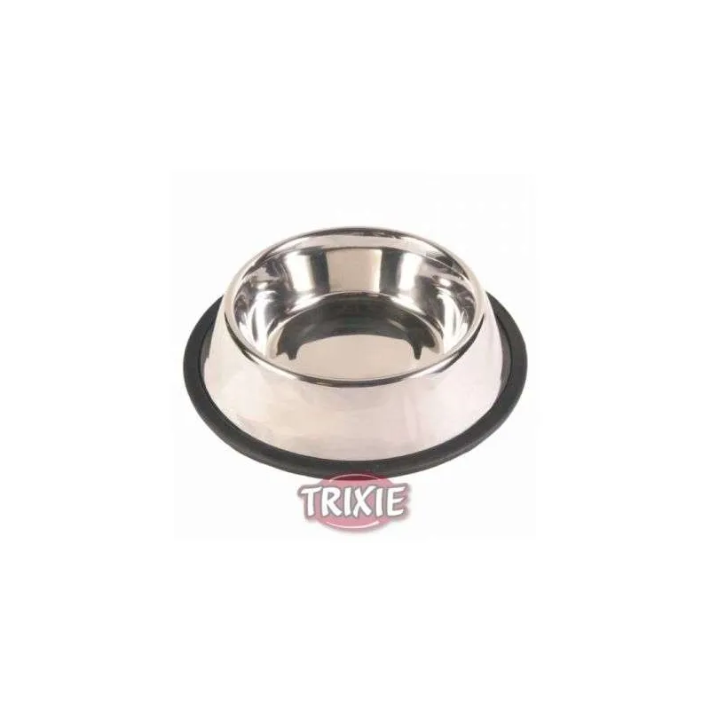 Hundenäpfe & Tränken Trixie Edelstahlnapf mit Gummiring - 0,45 l...
