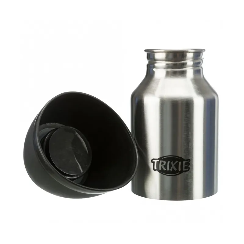 Hundenäpfe & Tränken Trixie Edelstahl-Flasche mit Trinknapf - 300...