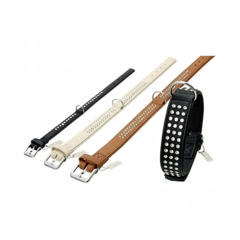 Leinen Karlie Nordic Strass Halsband - Biscuit (Hellbeige) - 40 mm...