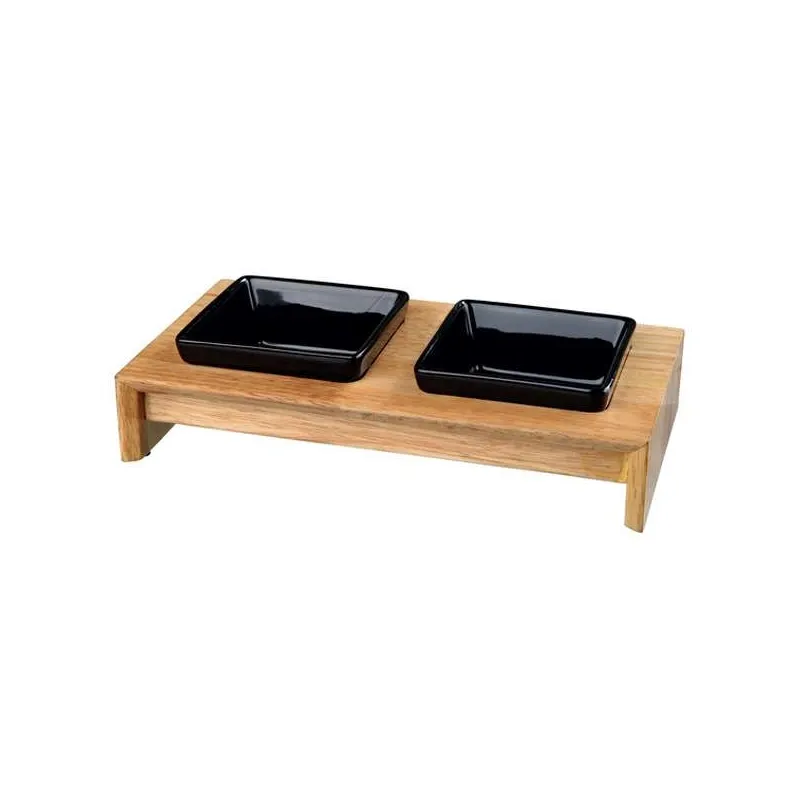 Hundenäpfe & Tränken Trixie Napf-Set Keramik/Holz - 2 x 0,4 l...